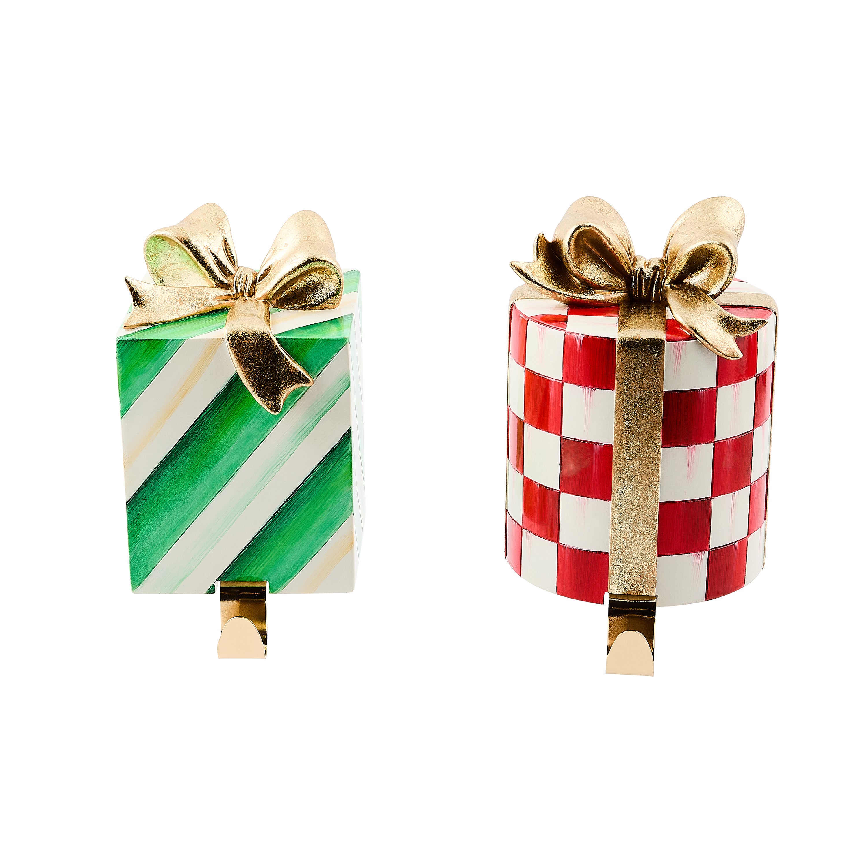 MacKenzie-Childs | Check It Out Gift Stocking Holders, Set of 2
