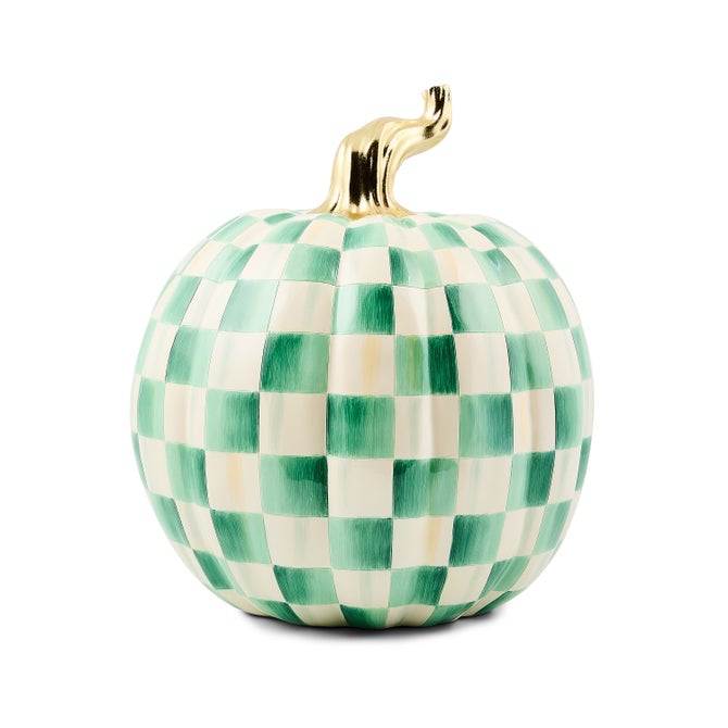 Emerald Check Large Pumpkin image number 0