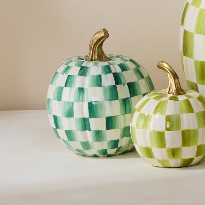 Emerald Check Small Pumpkin image number 3