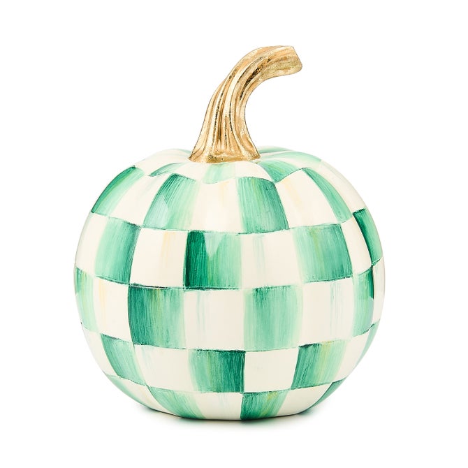 Emerald Check Mini Pumpkin image number 0