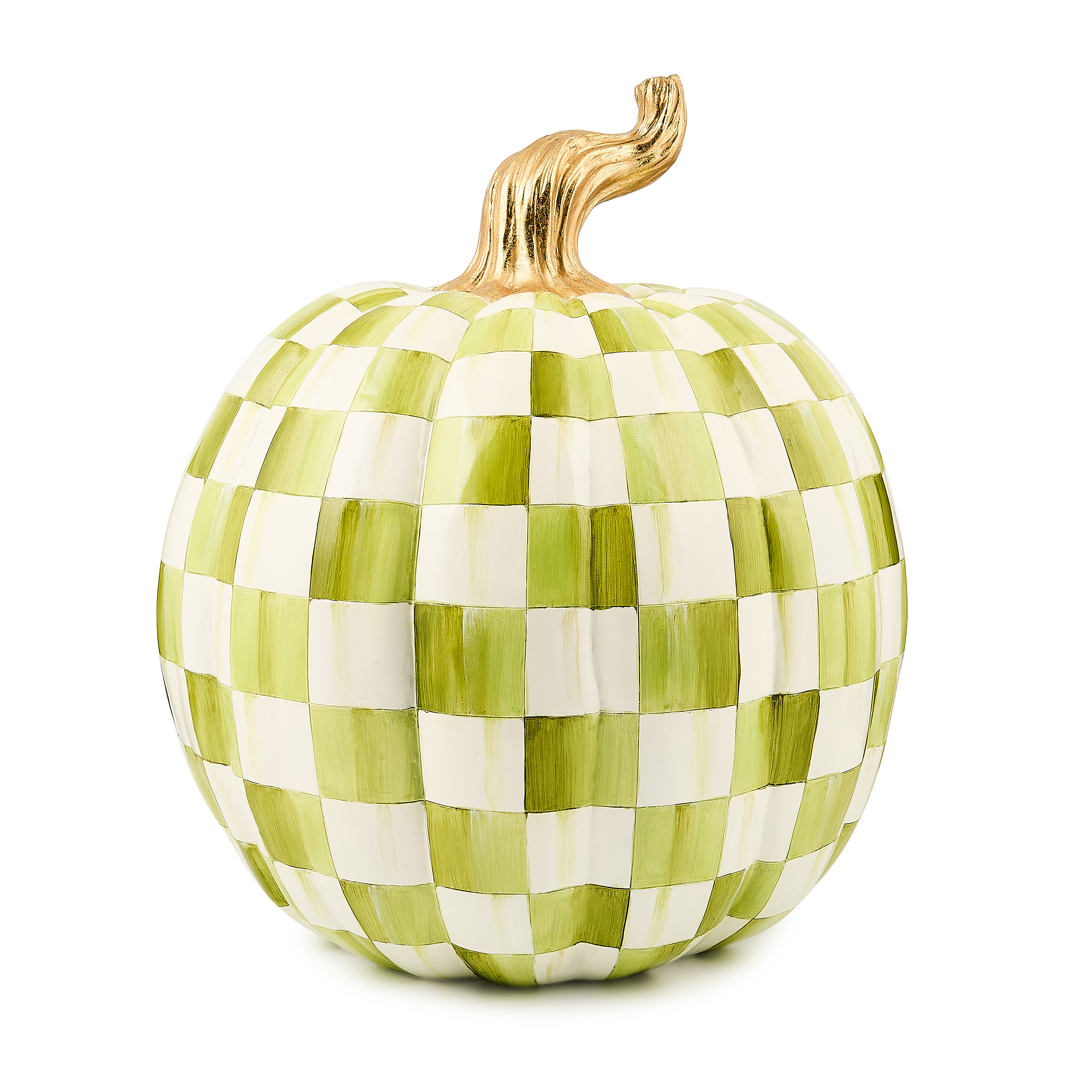 MacKenzie-Childs Moss Check Pumpkins - Thumbnail 5