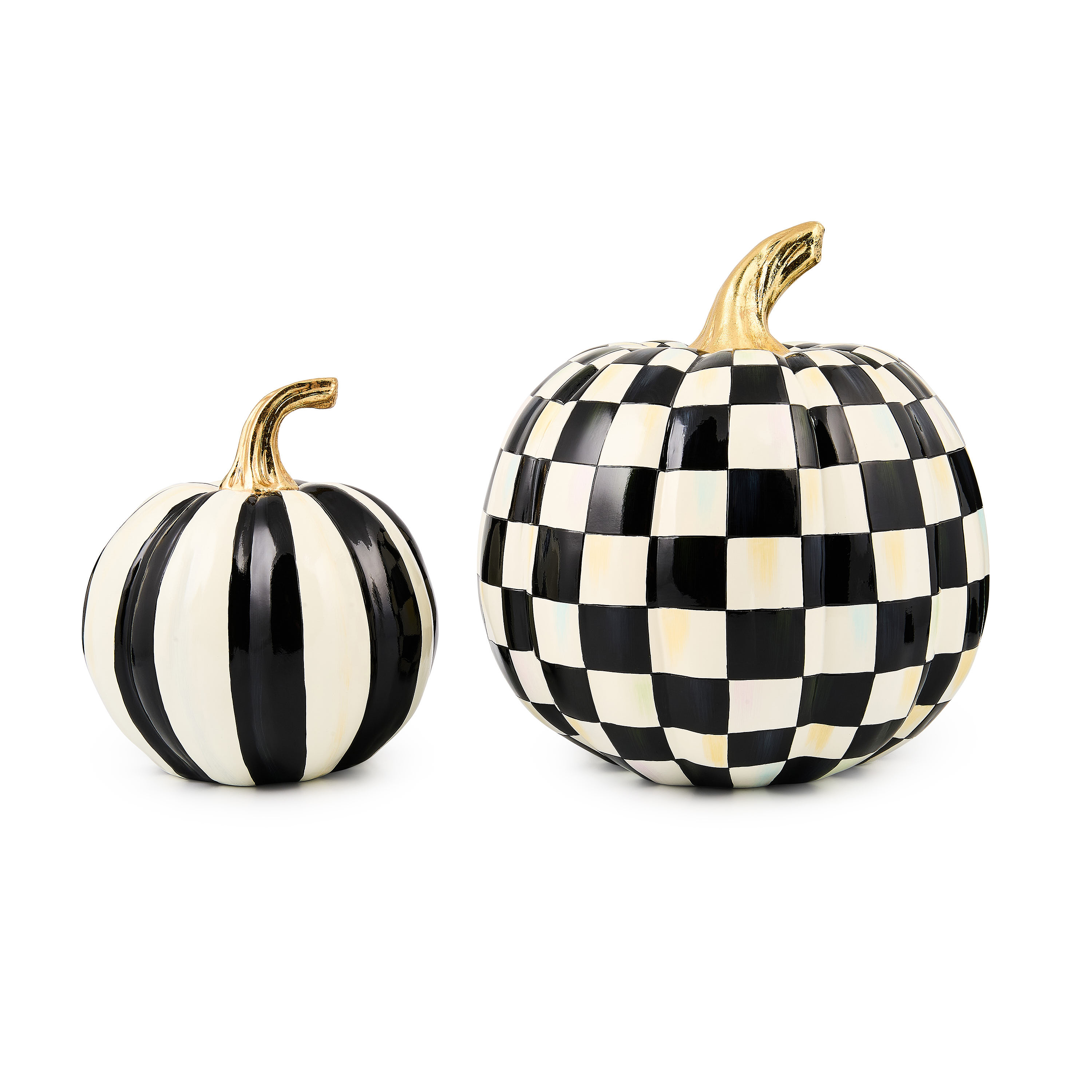 MacKenzie-Childs Courtly Stripe & Check Pumpkin