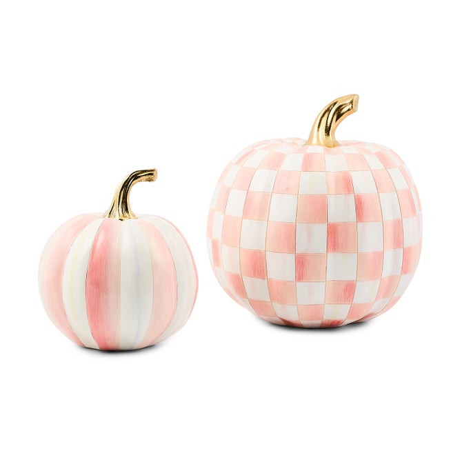 Classic Rosy Stripe Small & Check Medium Pumpkin Set image number 0