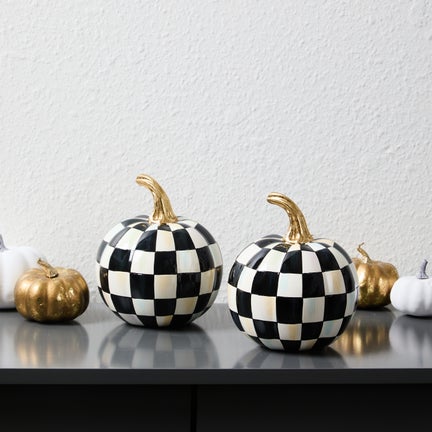 Classic Courtly Check Mini Pumpkin Set of 2