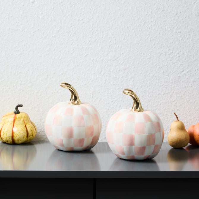 Classic Rosy Check Mini Pumpkin Set of 2 image number 1