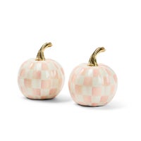 Classic Rosy Check Mini Pumpkin Set of 2