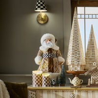 Gingerbread Fabric Mr. Santa