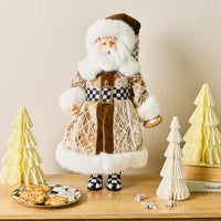 Gingerbread Fabric Mr. Santa