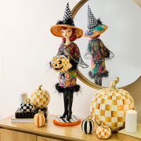 Glamoura Fabric Witch with Pumpkin