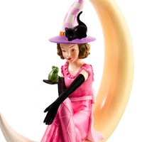 Glam 'o' ween Witch on Moon Figurine