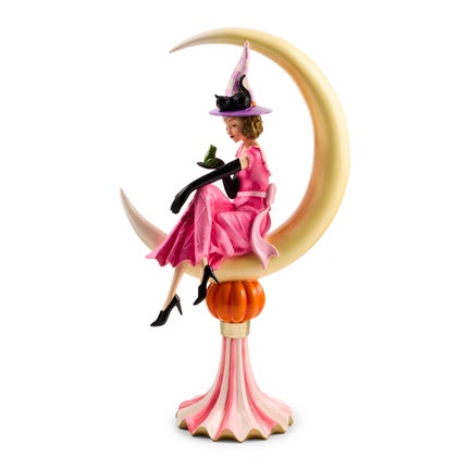 Glam 'o' ween Witch on Moon Figurine