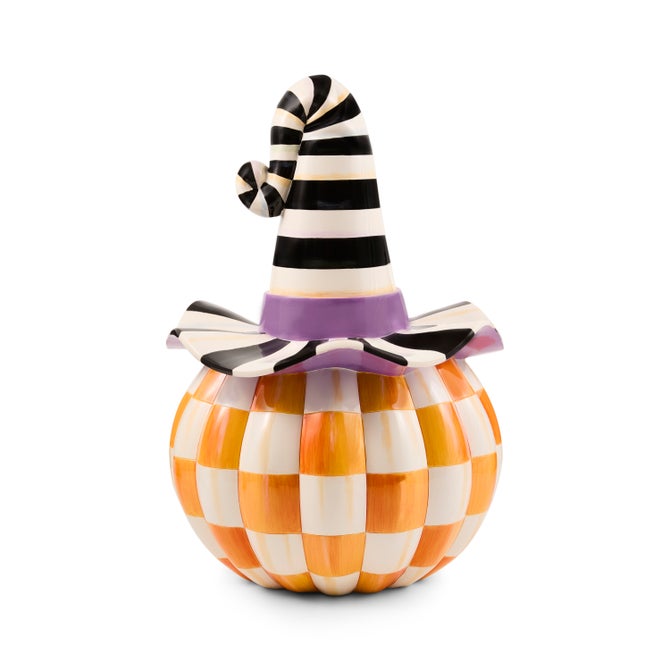 Orange Check Happy Jack Illuminated Pumpkin image number 2