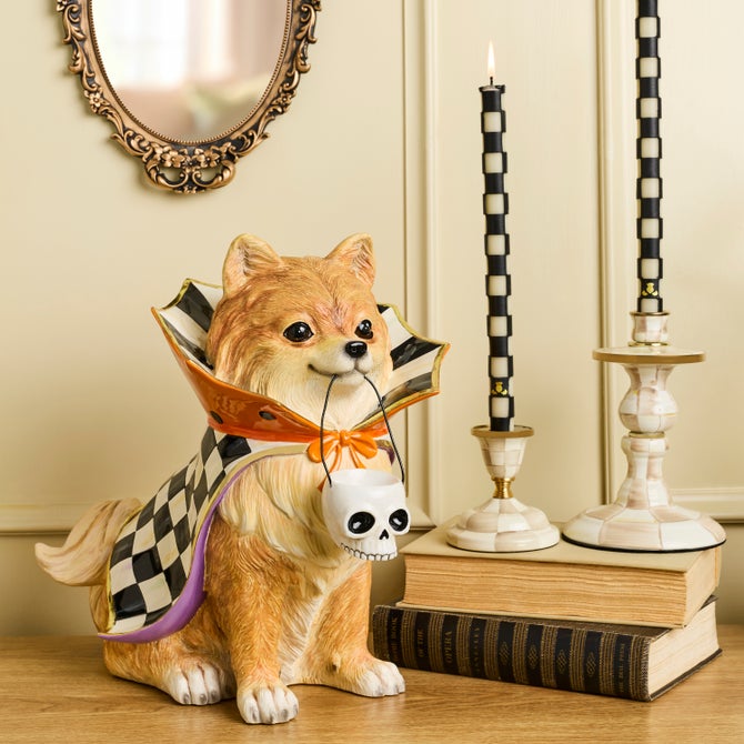 Trick or Treat Pomeranian Dog Figurine image number 1