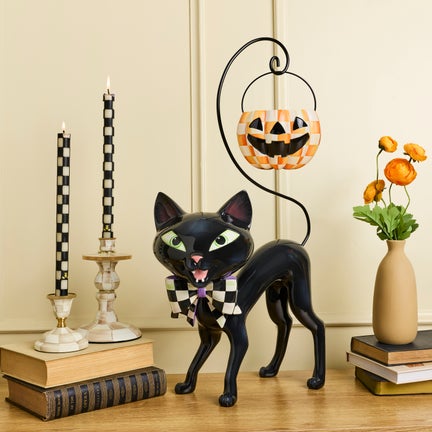 Courtly Cat with Pumpkin Bucket