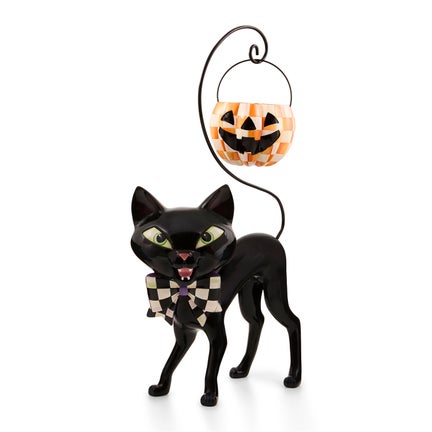 Courtly Cat with Pumpkin Bucket