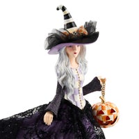 The Pumpkin Belle Witch Illuminated Figurine