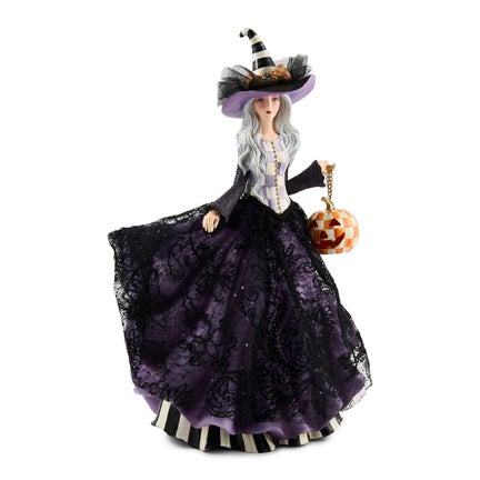 The Pumpkin Belle Witch Illuminated Figurine