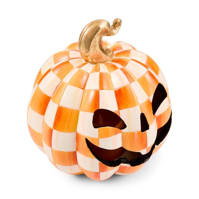Orange Check Small Illuminated Jack O'Lantern image number 3