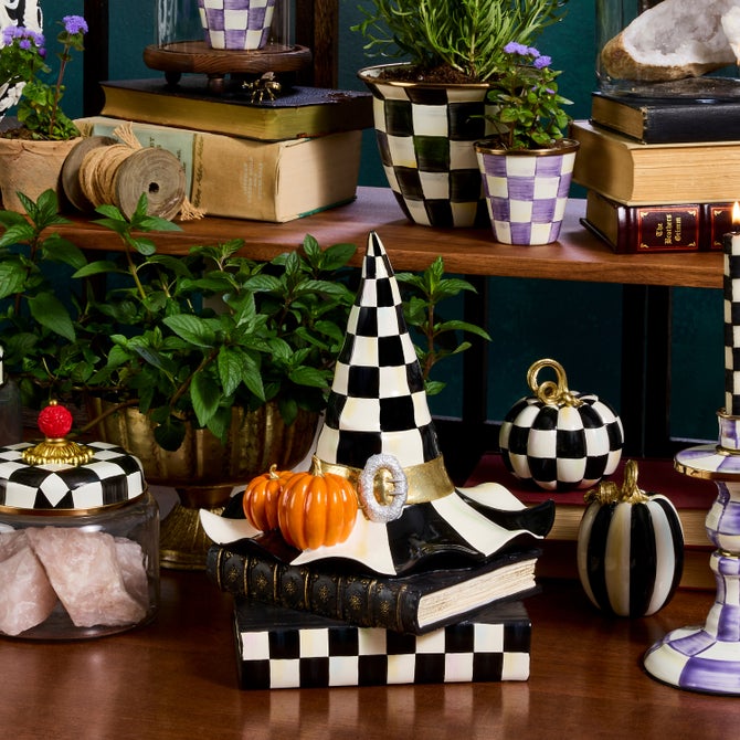 Courtly Check Witch Hat on Books image number 5