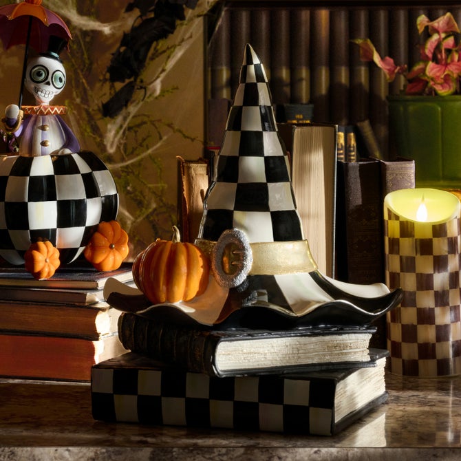Courtly Check Witch Hat on Books image number 6