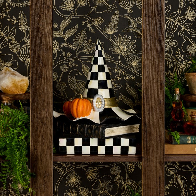 Courtly Check Witch Hat on Books image number 7