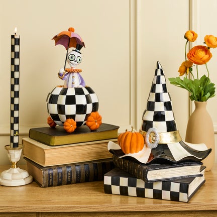 Courtly Check Witch Hat on Books