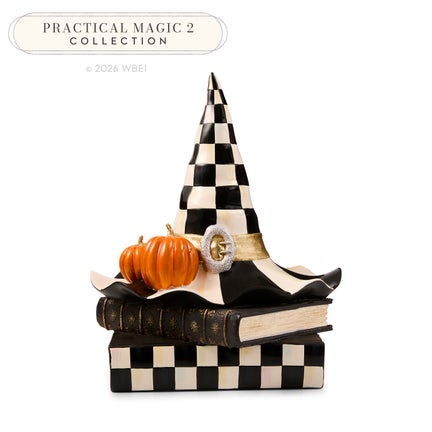 Courtly Check Witch Hat on Books