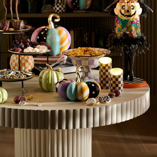 Whimsy Patchwork Small Squashed Pumpkin image number 3