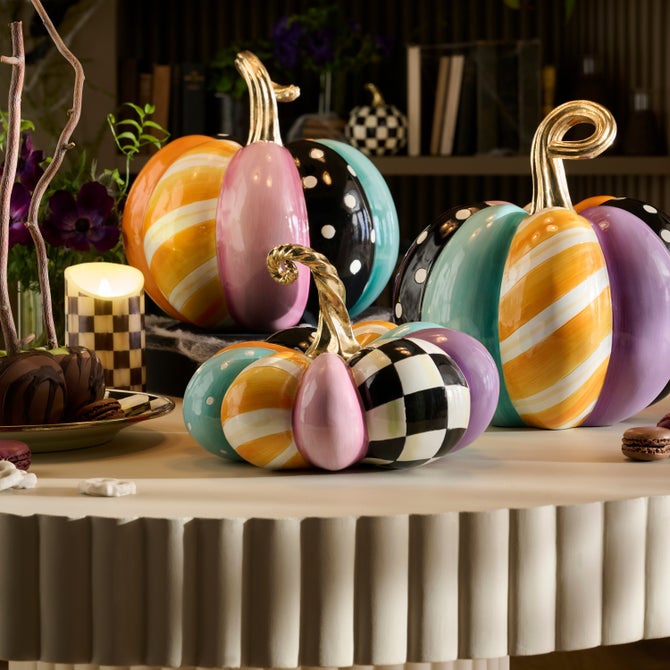 Whimsy Patchwork Small Squashed Pumpkin image number 4