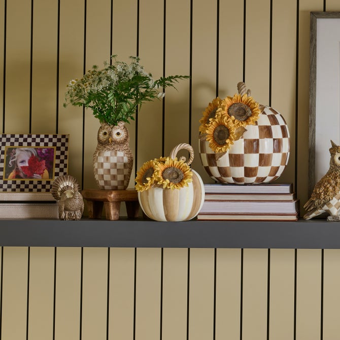 Mocha Stripe Sunflower Pumpkin image number 3