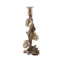 Mocha Check Acorn Candle Holder