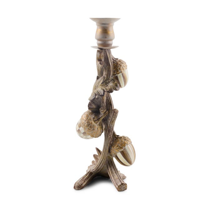 Mocha Check Acorn Candle Holder image number 2