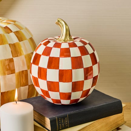 Paprika Check Small Pumpkin