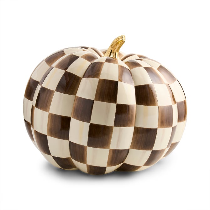 Chocolate Check Jumbo Pumpkin image number 0