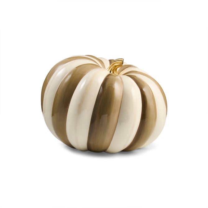 Mocha Stripe Extra Large Pumpkin image number 0