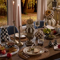 Tabletop Stacked Pumpkins in Urn