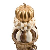 Tabletop Stacked Pumpkins in Urn