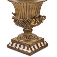 Tabletop Stacked Pumpkins in Urn