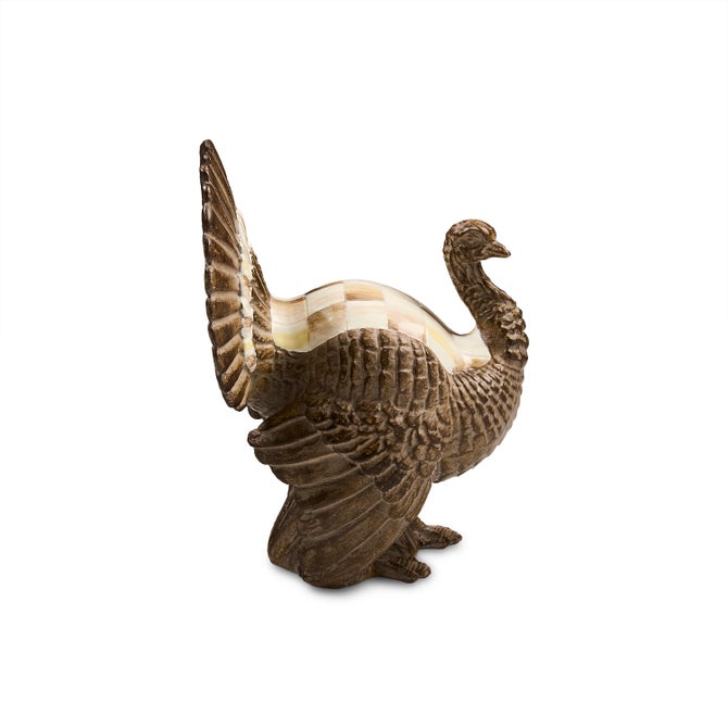 Mocha Check Mini Turkey Figurine image number 4