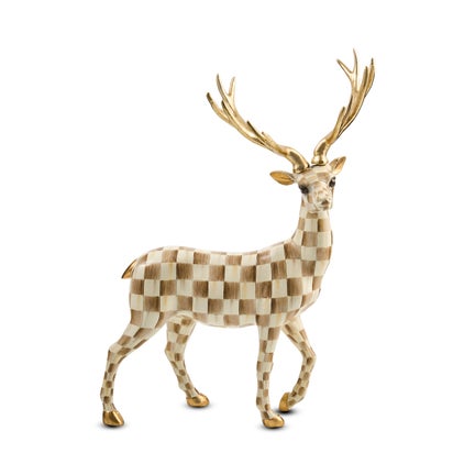 Mocha Check Standing Deer