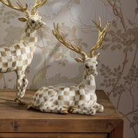 Mocha Check Resting Deer