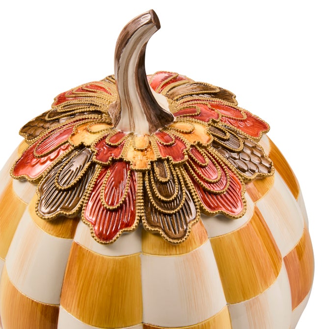Harvest Glow Amber Check Pumpkin image number 2