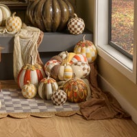 Harvest Glow Patchwork Large Pumpkin