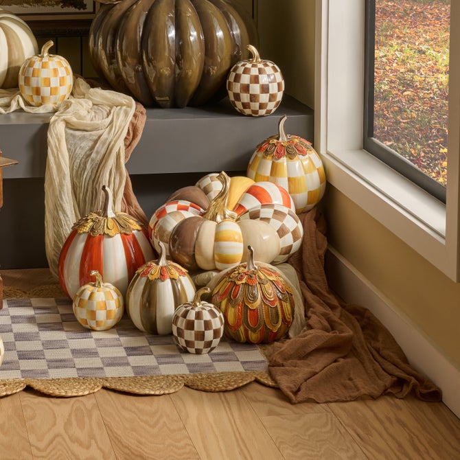 Harvest Glow Patchwork Large Pumpkin image number 3