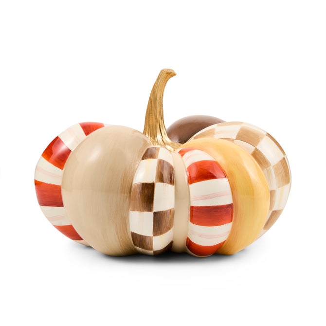Harvest Glow Patchwork Medium Pumpkin image number 0
