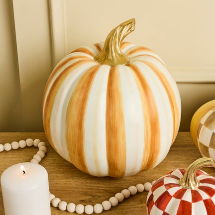 Amber Stripe Medium Pumpkin