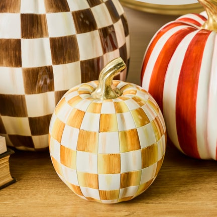 Amber Check Small Pumpkin