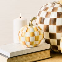 Amber Check Mini Pumpkin