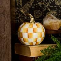 Amber Check Mini Pumpkin