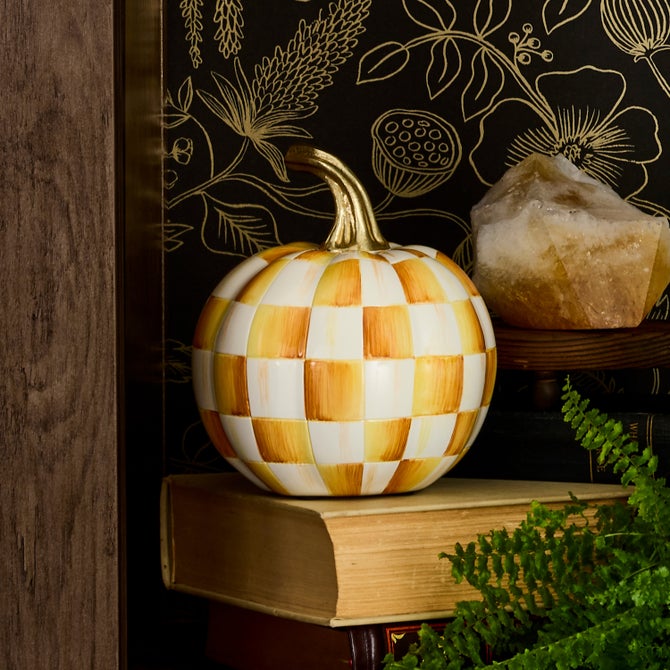 Amber Check Mini Pumpkin image number 4